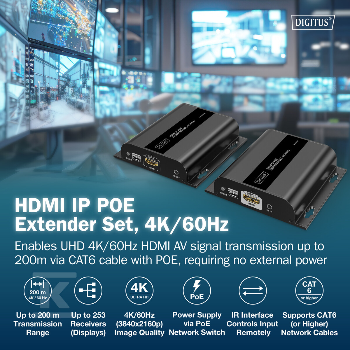 Przedłużacz (extender) po skrętce kat.6 - DS-55353