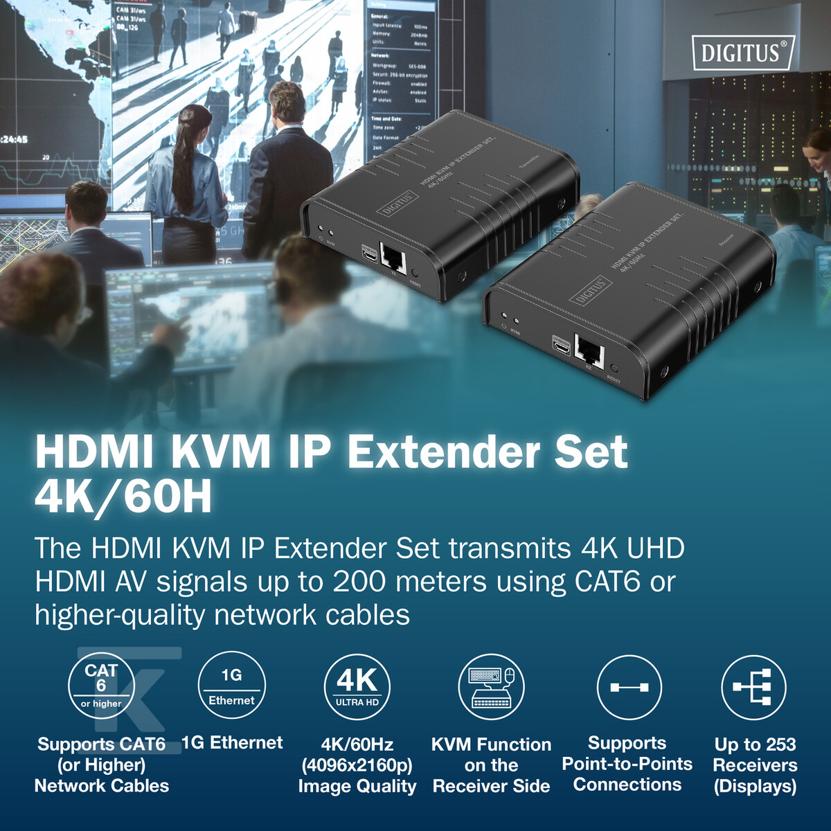 Przedłużacz (extender) po skrętce kat.6 - DS-55355