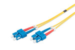 Propojovací kabel z optických vláken SC/SC dplx SM 9/125 OS2 2,0m LS0H žlutý