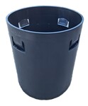 Телескопічна труба PP dn 315x800mm, із кріпленнями, для чавунного люка 315, колір чорний (Diamir 315)