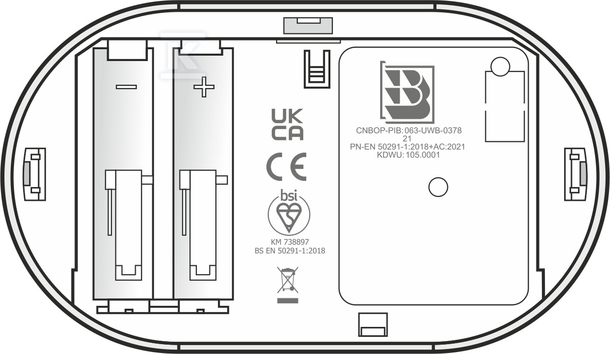 Датчик чадного газу K5CO Kidde - Пакет - K5CO-PL-10