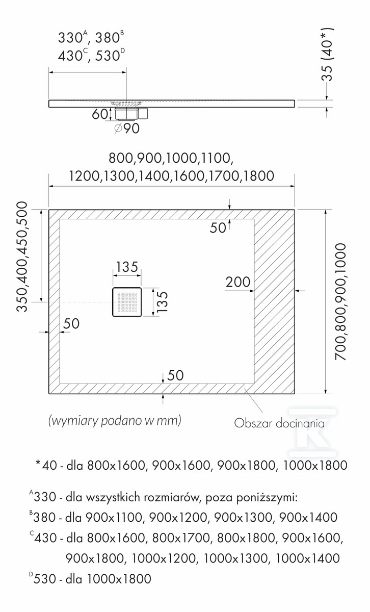 Brodzik kompozytowy "Kalait" - 3.3123/S/ST-M2
