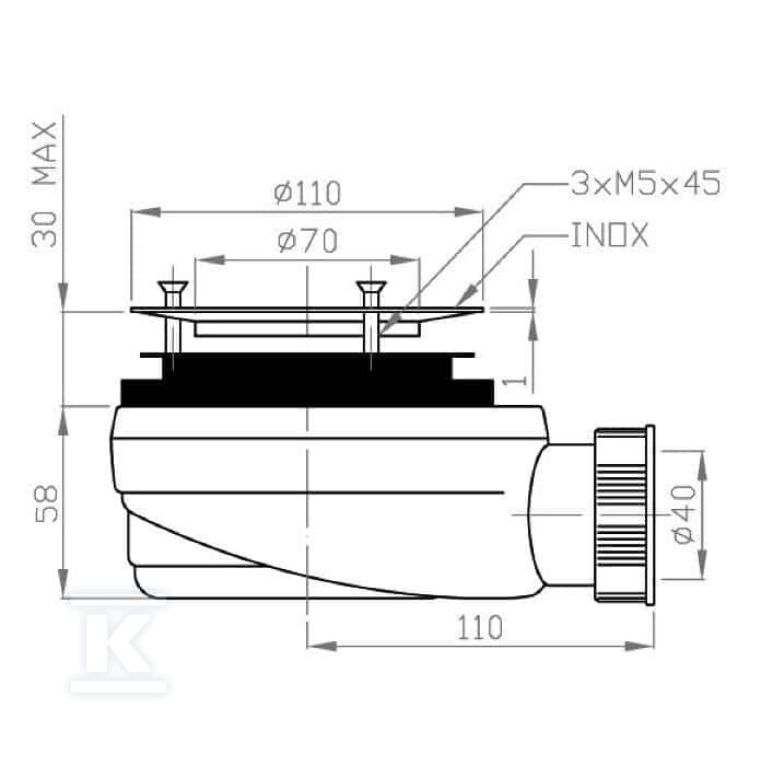 3.3100/C/ST-M2 Композитний душовий - 3.3100/C/ST-M2