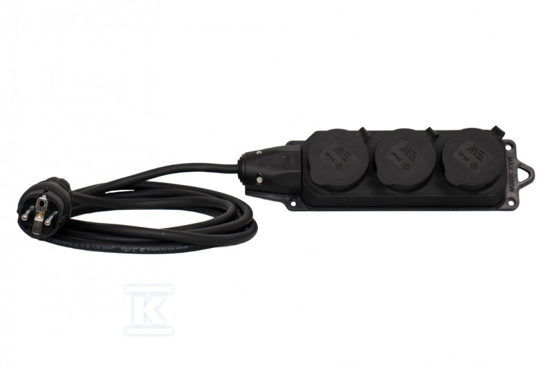 Гумовий подовжувач-блок 3x230V OW - 23975-1