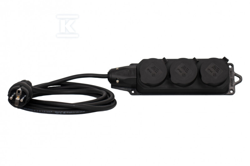 Гумовий подовжувач-стрічка 3x230V OW - 23975-3