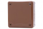 Герметична коробка H55-M 98x98x42 IP55 на 12 виводів, коричнева ONNLINE