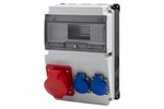 LAGO 10M BICOLOR elosztószekrény - 16A 5P aljzatok, 2x230V, 10 modul, fekete-fehér színű