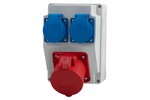 Verteiler RS-KOMBI - Steckdosen 16A 5-polig, 2x230V