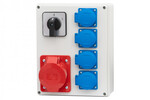 Розподільна коробка R-240 - розетки 16A 5p, 4x230V, 0/1 (16A)