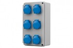Vertikale Verteilerdose - Steckdosen 6x230V