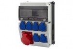Розподільна коробка CAJA 12M BICOLOR - розетки 16A 5p, 6x230V
