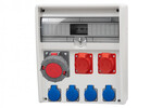 Розподільна коробка ULISSE 17M - розетки 16A 5p, 32A 5p, 63A 5p, 4x230V