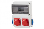 Розподільна коробка LAGO 10M - розетки 2x32A 5P, 2x230V
