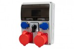 Розподільна коробка LAGO 11M - прямі гнізда 2x32/5, 2x230V, L/P(32A)