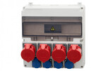 Розподільна коробка LAGO 17M - розетки прямі 16A 5p, 3x32A 5p, 4x230V