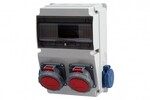 Розподільна коробка LAGO 10M - розетки 2x16A 5p, 2x230V IP65