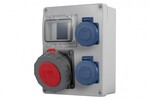 Розподільна коробка R-240 4M - розетки 16A 5p, 2x230V IP65