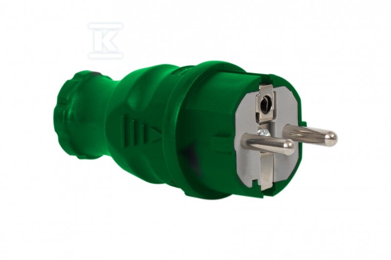 Гумова вилка NOVA 16A 230V зелена - F6.0357