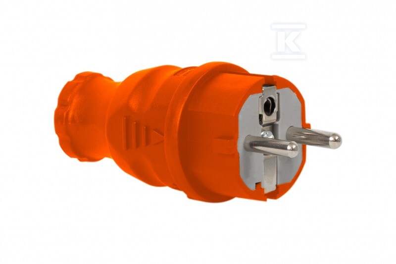 Гумова вилка NOVA 16A 230V помаранчева - F6.0359