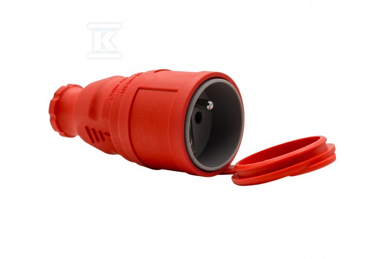 Gumi aljzat NOVA 16A 230V piros - F6.0480