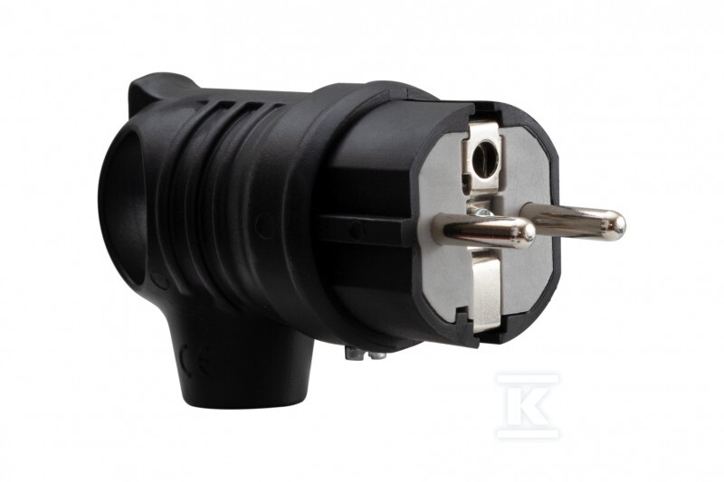 Гумова вилка NOVA 16A 230V кутова - F6.0363