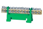 Захисна планка низька основа 12-модульна 12x16mm2 - зелена