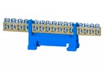 Захисна планка низька основа 15-модульна 15x16mm2 - блакитна