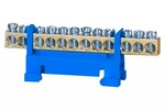 Захисна планка низька основа 12-модульна 12x16mm2 - блакитна