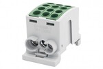 Zacisk HLK 100A-3 (1x25,2x16 / 1x25,2x16) - zielony