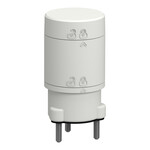 Coluna luminosa Ø40 mm, Harmony XV4, base 24 V AC/DC com adaptador de 3 pinos, tampa incluída, cor branca