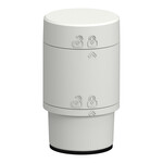 Coluna luminosa Ø40 mm, Harmony XV4, base 24 V AC/DC com adaptador para montagem direta, tampa incluída, cor branca