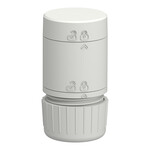 Coluna luminosa Ø40 mm, Harmony XV4, base 24 V AC/DC com adaptador de montagem para tubo, tampa incluída, cor branca