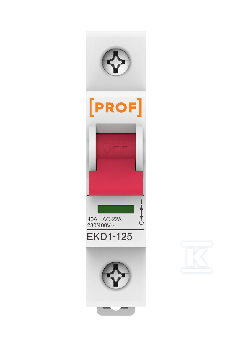 Interrupteur sectionneur 40A 1P AC - EKD1-125-1P-40A-AC