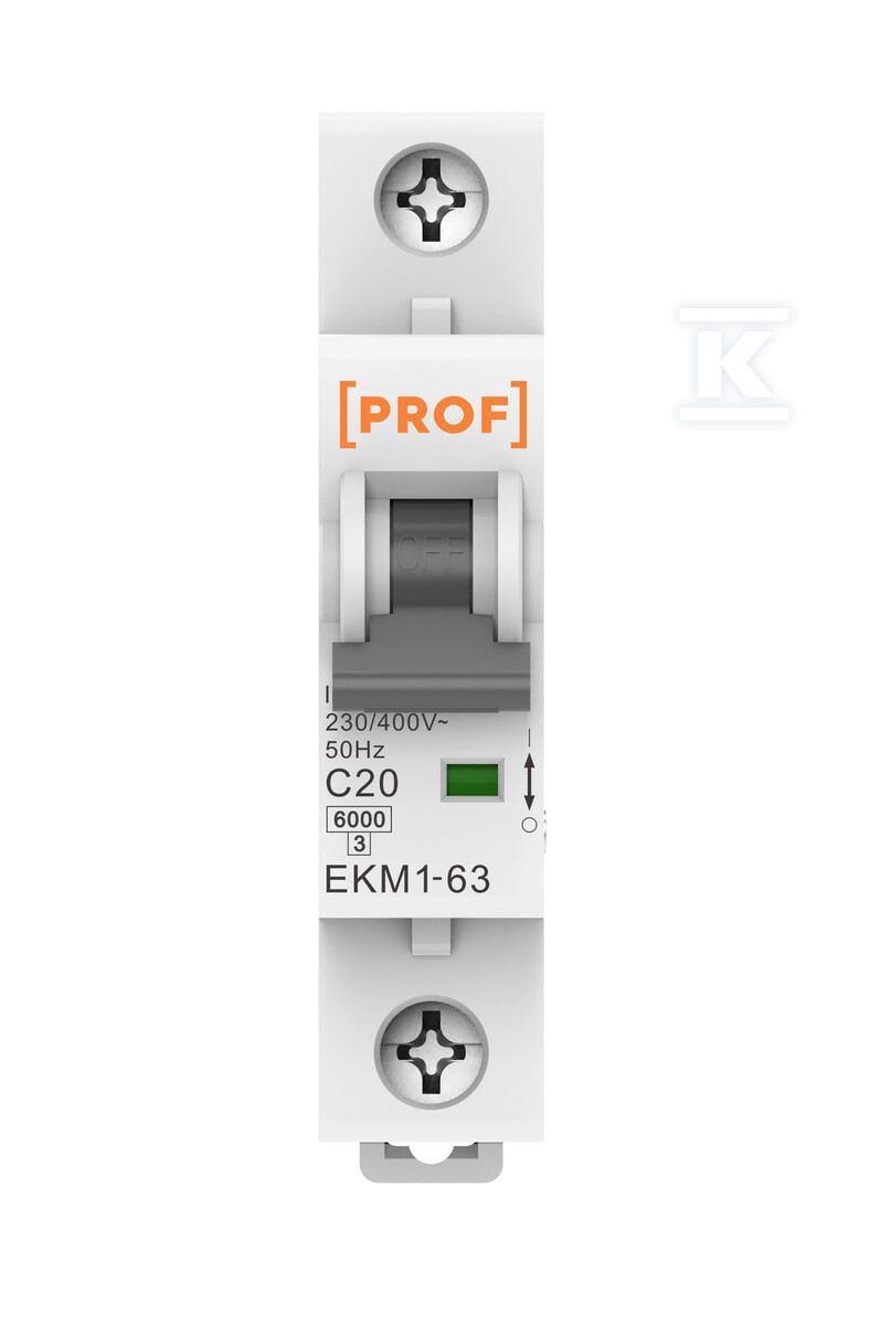 Istič C 20A 1P 6kA - EKM1-63-1P-C-20A-6KA