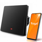 Inteligentny łącznik światła 1-kanałowy Wi-Fi Timer Tuya Smart Life czarny, QOLTEC