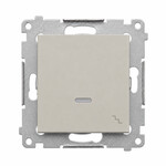Interruttore a gradini con LED retroilluminato 10AX, color camoscio Simon54, DW6L.01/42