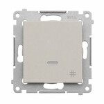 Łącznik krzyżowy z podświetleniem LED 10AX, kaszmirowy Simon54, DW7L.01/42