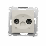 Gniazdo antenowe R-TV końcowe separowane tłum.1dB, kaszmirowy Simon54, DAK.01/42