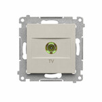 Gniazdo antenowe TV pojedyncze. Do instalacji indywidualnych, kaszmirowy Simon54, DAK1.01/42