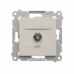 Anténní zásuvka SAT jednoduchá. Pro individuální instalace, kašmírový Simon54, DASF1.01/42