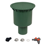 Punkt poboru wody zewnętrzny z zaworem 2-drożnym, przyłącze węża ogrodowego 1" (25mm), okragły, H=338mm, fi273mm, kolor zielony