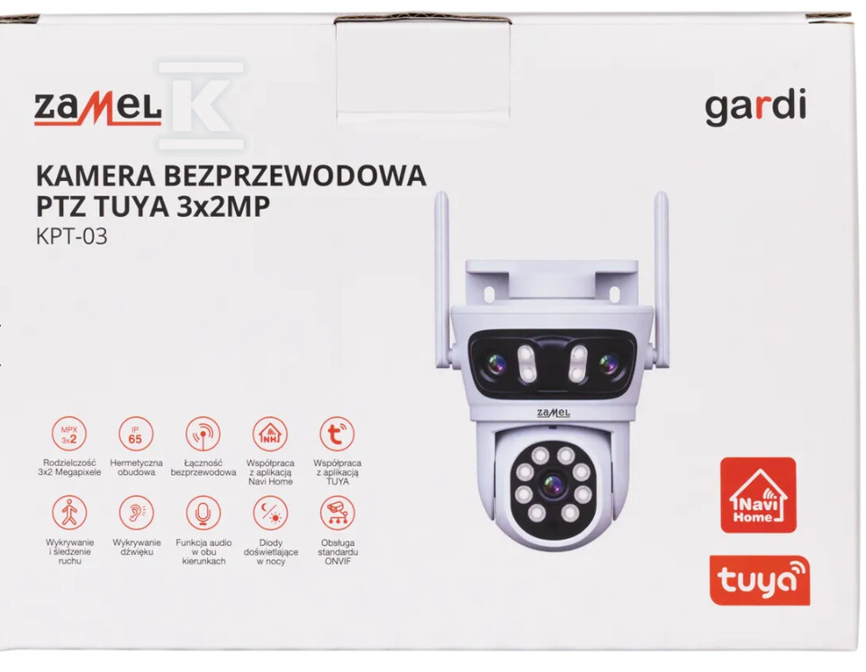 Vezeték nélküli PTZ kamera TUYA 3x2MP - GAR10000088