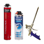 ZESTAW: Piana pistoletowa uniwersalna, wydajność do 45l, Koelner, 750ml oraz Pistolet do pian profesjonalny (nr 705) wraz z Czyścikiem do piany PU, 500ml