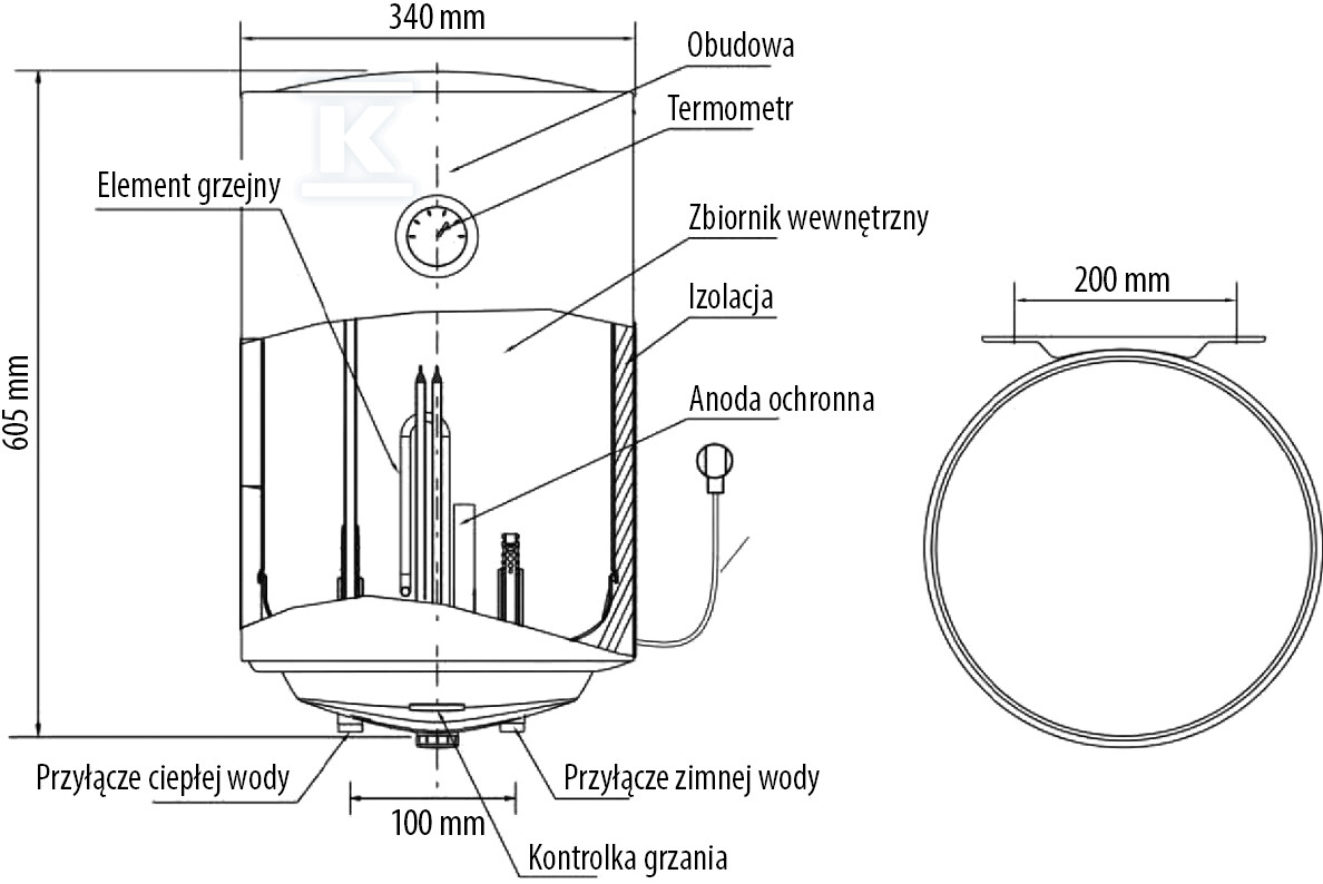 Ogrzewacz elektryczny SG Fox2 30 em - 01-030080