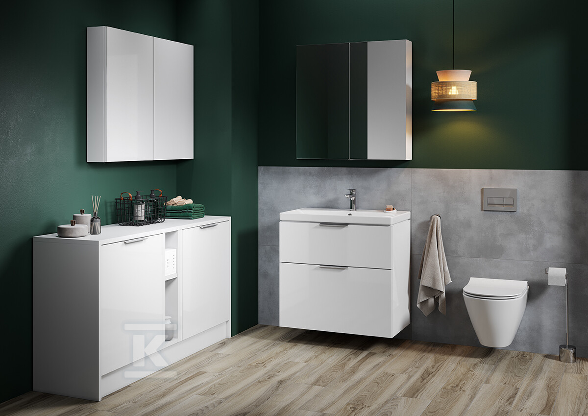 Set 743 Wandhängendes, randloses WC - K701-104