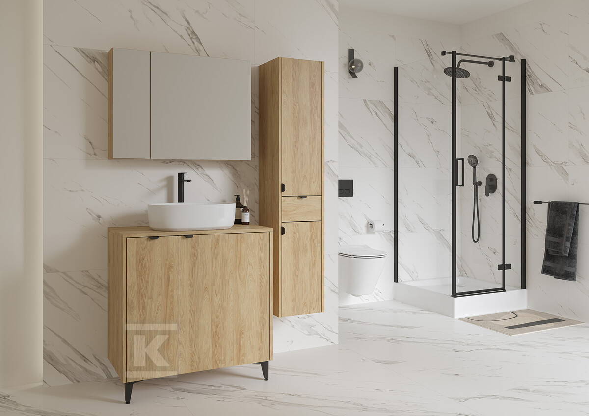 Set 743 Wandhängendes, randloses WC - K701-104