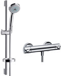 Hansgrohe Croma 100 Multi/Ecostat Combi zuhanycsomag, DN15, 27085000, Unica'C króm zuhanyrúd