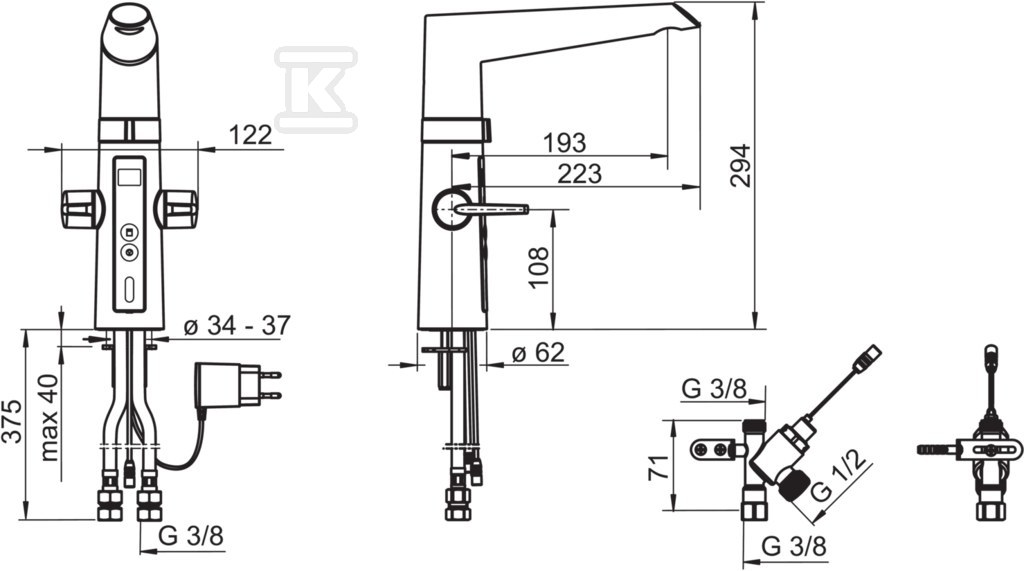 Bateria zlewozmywakowa Optima, 230 / 5V - 2727F