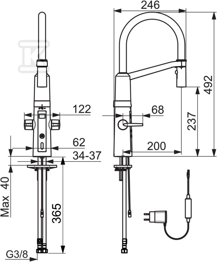 Oras Optima, Kitchen faucet with - 2728F