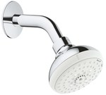 Tempesta 100 Top shower, 4 sprays, chrome, 9.5 l / min flow restrictor, ball joint